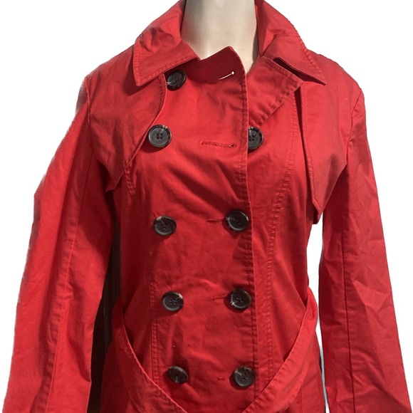 CAbi Poppy Red Convertible Trenchcoat - Picture 5 of 12